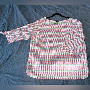 Talbots Womens 3X Colorful Top
